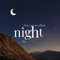 Excelente noite! Bons sonhos!