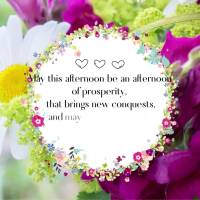 Que seja uma tarde de prosperidade, que venham novas conquistas e que possamos desfrutar das bênçãos de Deus! Boa tarde!