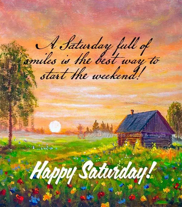 Um sábado cheio de sorrisos é a melhor forma de começar o fim de semana! Feliz Sábado!