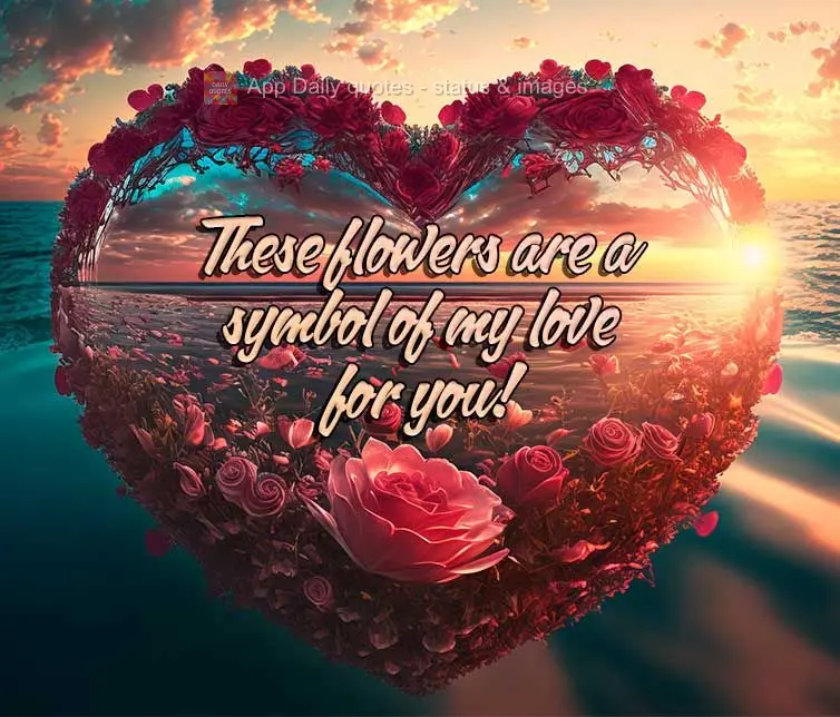 As flores são um símbolo do meu amor por você!