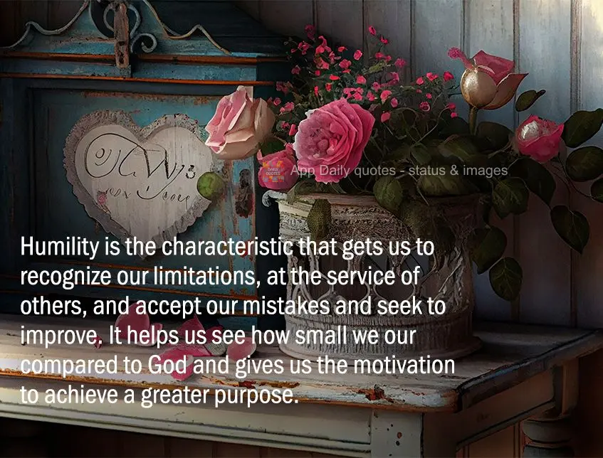 A humildade é a característica que nos leva a reconhecer nossas limitações, a servir os outros, a aceitar nossos erros e a buscar melhorias. Ela nos ...