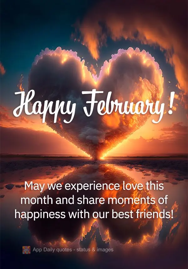Que possamos vivenciar o amor neste mês e compartilhar momentos de felicidade com os melhores amigos! Feliz Fevereiro!