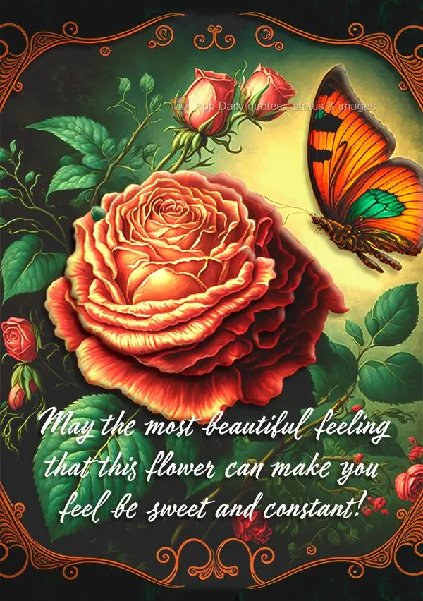 May the most beautiful feeling that this flower can make you feel be sweet and constant!