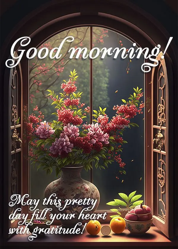 May this pretty day fill your heart with gratitude! Good morning!