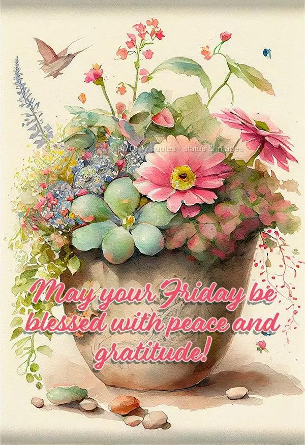 May your Friday be blessed with peace and gratitude!