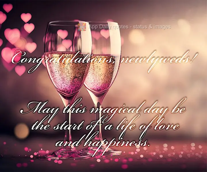 Congratulations, newlyweds! May this magical day be the start of a life of love and happiness.
