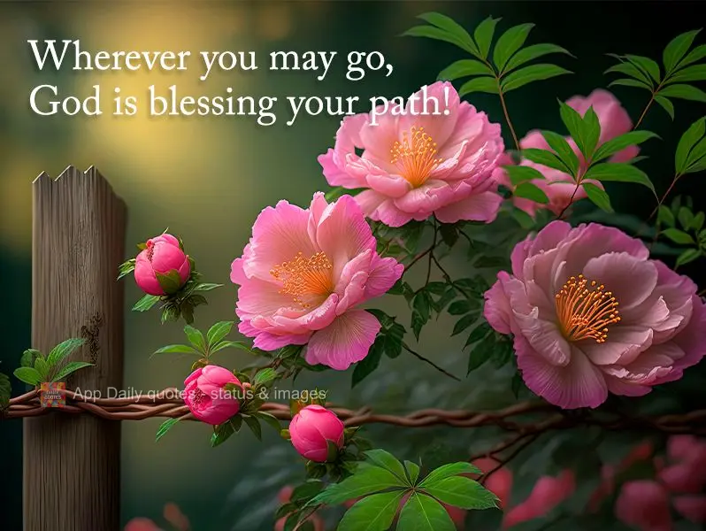 Wherever you go, God is blessing your path!