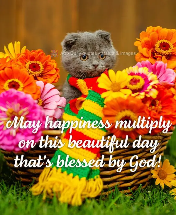 May happiness multiply on this beautiful day that's blessed by God!