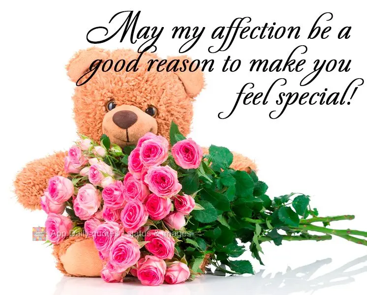 May my affection be a good reason to make you feel special!