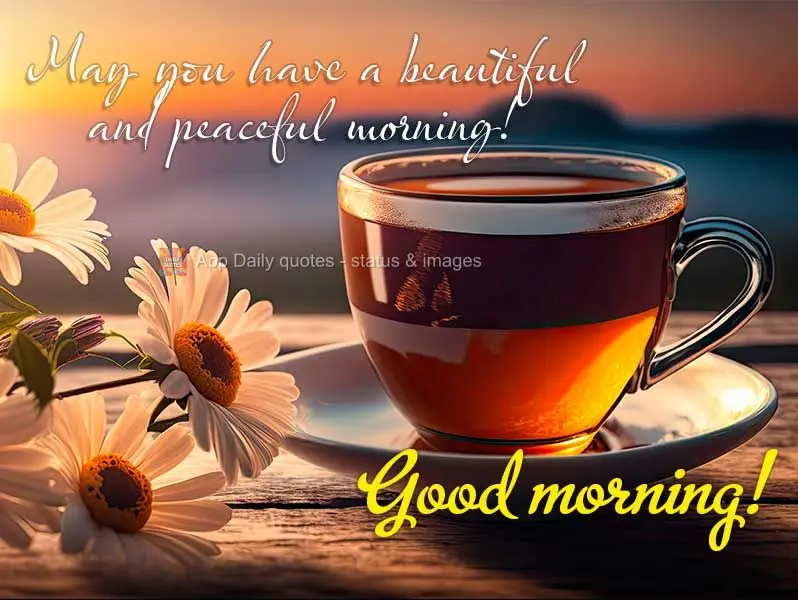 May you have a beautiful and peaceful morning! Good morning!