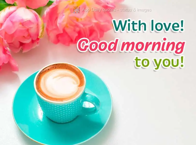 Com carinho! Bom dia para você!