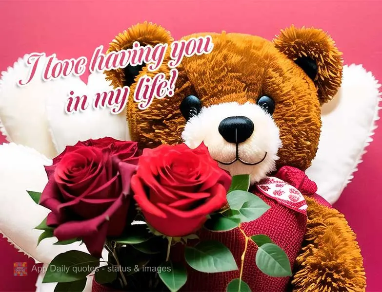 Amo ter você na minha vida!