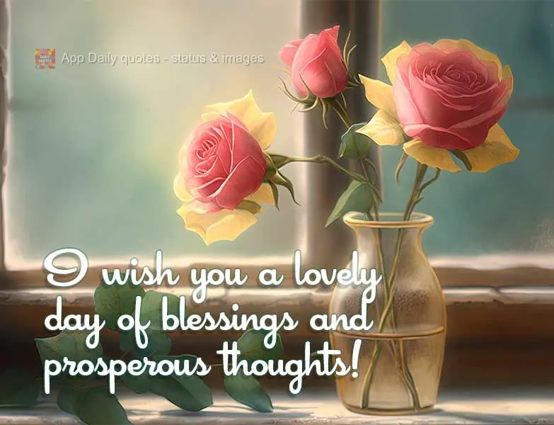 I wish you a lovely day of blessings and prosperous thoughts!