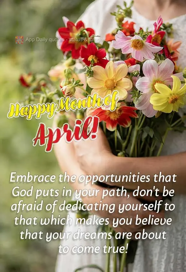 Embrace the opportunities that God puts in your path, and don't be afraid of dedicating yourself to that which makes you believe that your dreams will co...