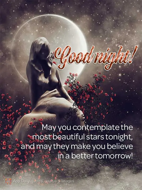 May you witness the most beautiful stars tonight, and may they make you believe in a better tomorrow! Good night!