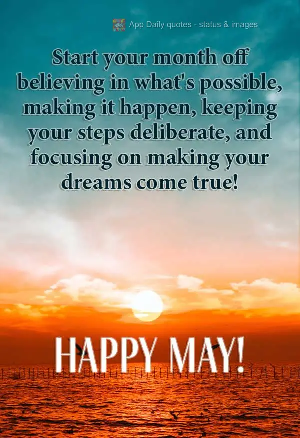 Start your month off believing in what's possible, making it happen, ensuring your steps are deliberate, and focusing on making your dreams come true! Ha...