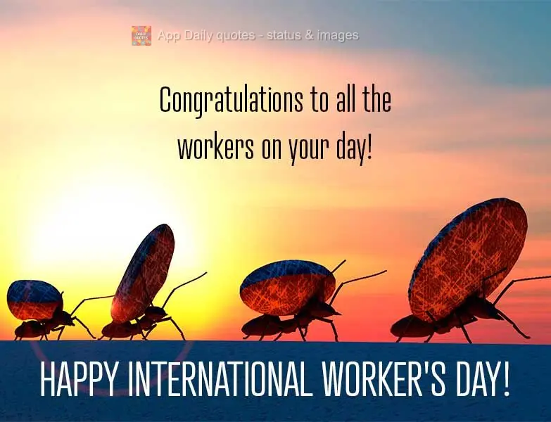 Parabéns a todos os trabalhadores e trabalhadoras pelo seu dia!  Feliz Dia do Trabalhador!