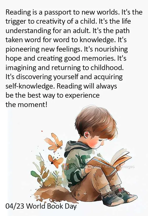 A leitura é um passaporte para novos mundos, é o gatilho para a criatividade de uma criança, é a compreensão de vida para um adulto, é um caminho t...