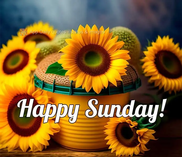 May it be a blessed day! Happy Sunday!
