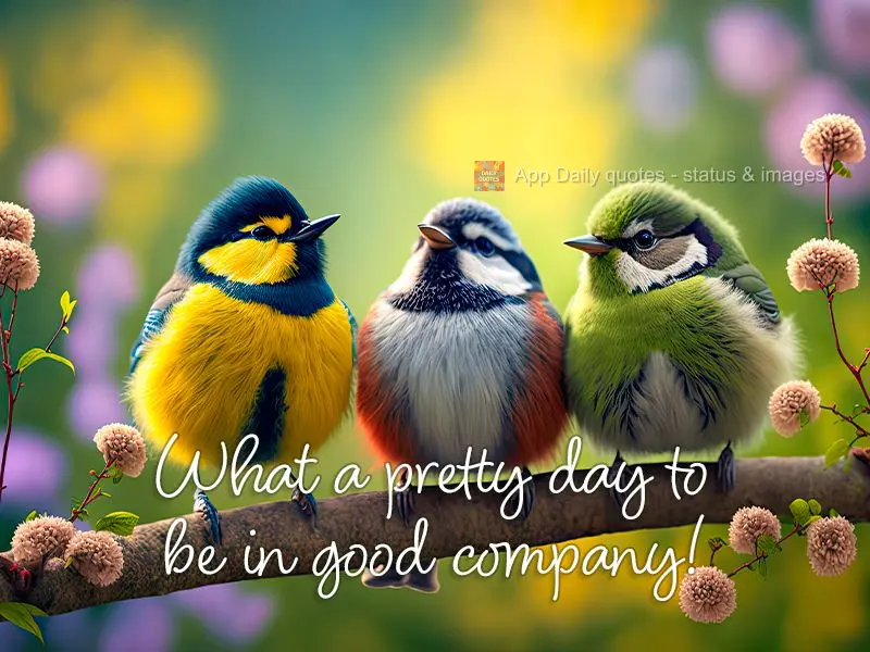 Que lindo dia para estar em boa companhia!