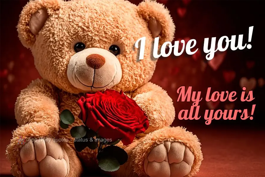 Meu amor é todinho seu! Te amo! 