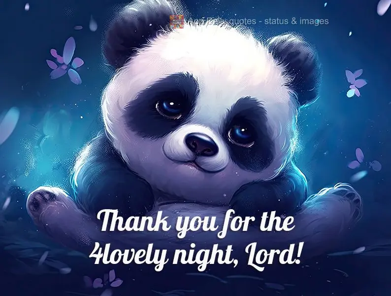 Thank you for the lovely night, Lord!