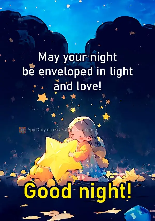 Que sua noite seja envolvida em luz e amor! Boa noite!