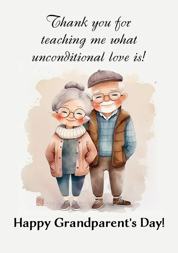 Obrigado por me ensinarem o que é amor incondicional! Feliz dia dos Avós!