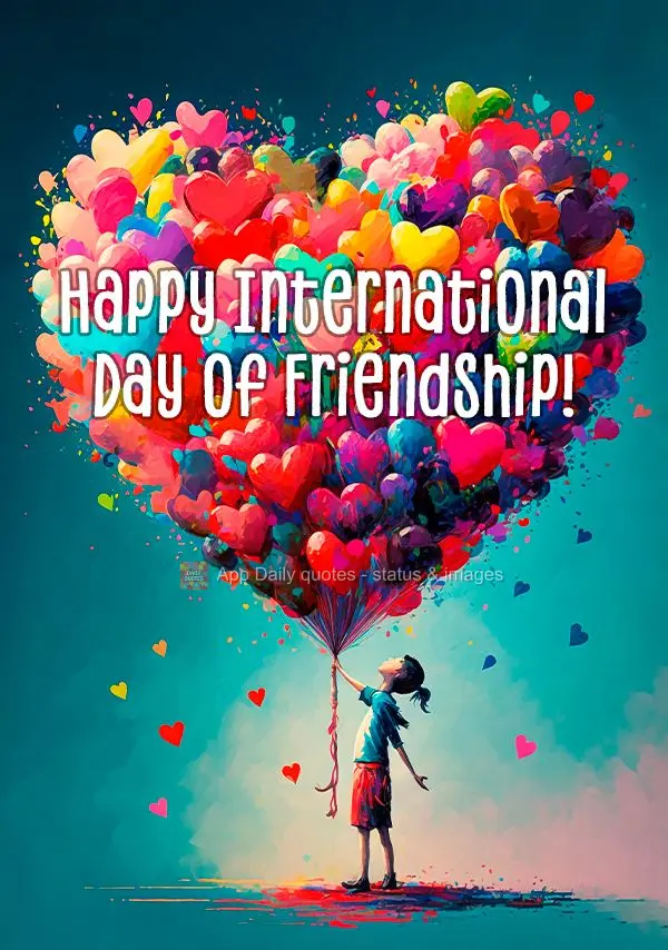 Feliz Dia Internacional da Amizade! 