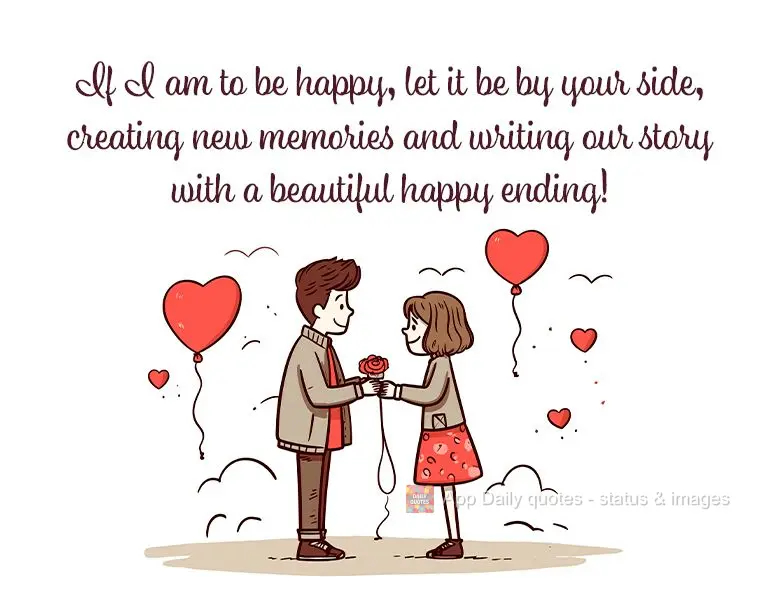 Se for pra ser feliz que seja ao seu lado criando novas memórias e escrevendo nossa história com um lindo final feliz!