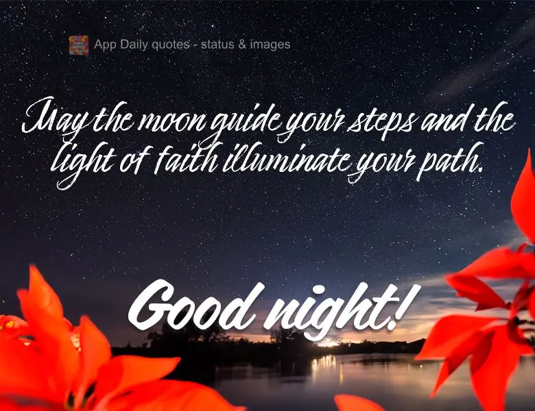 Que o luar guie seus passos e a luz da fé ilumine seu caminho. Boa noite!
