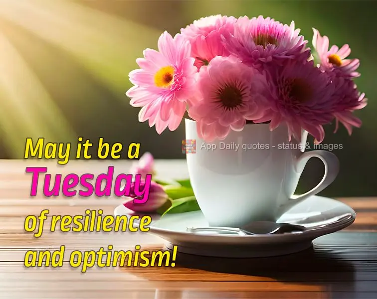 May it be a Tuesday of resilience and optimism!