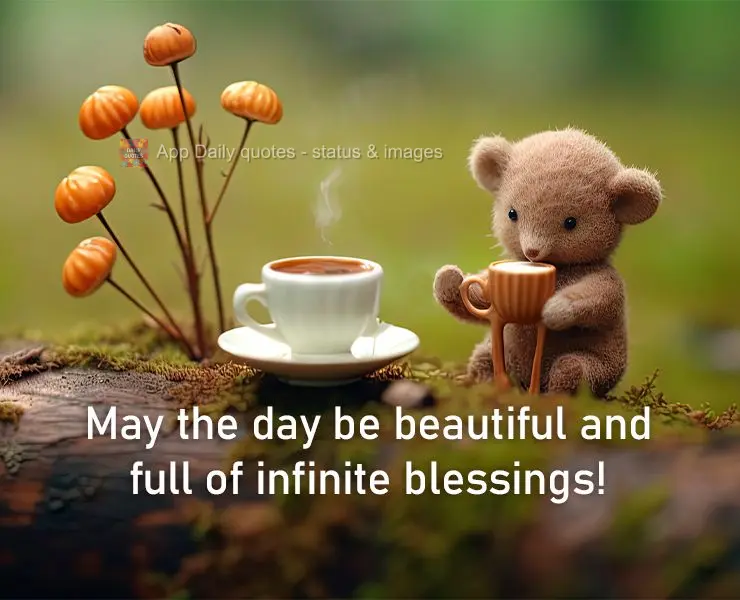 Que o dia seja belo e as bênçãos infinitas!