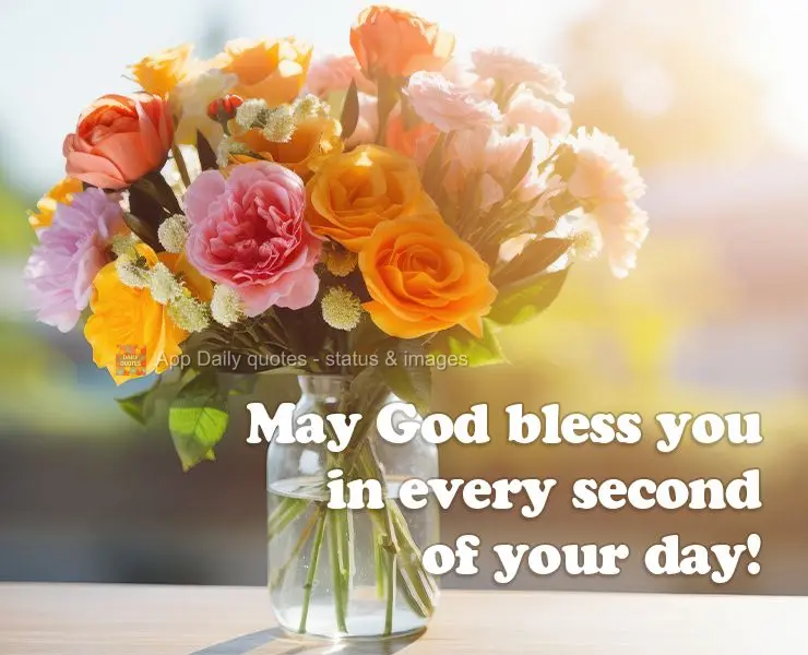 Que Deus o abençoe em cada segundo de seu dia!