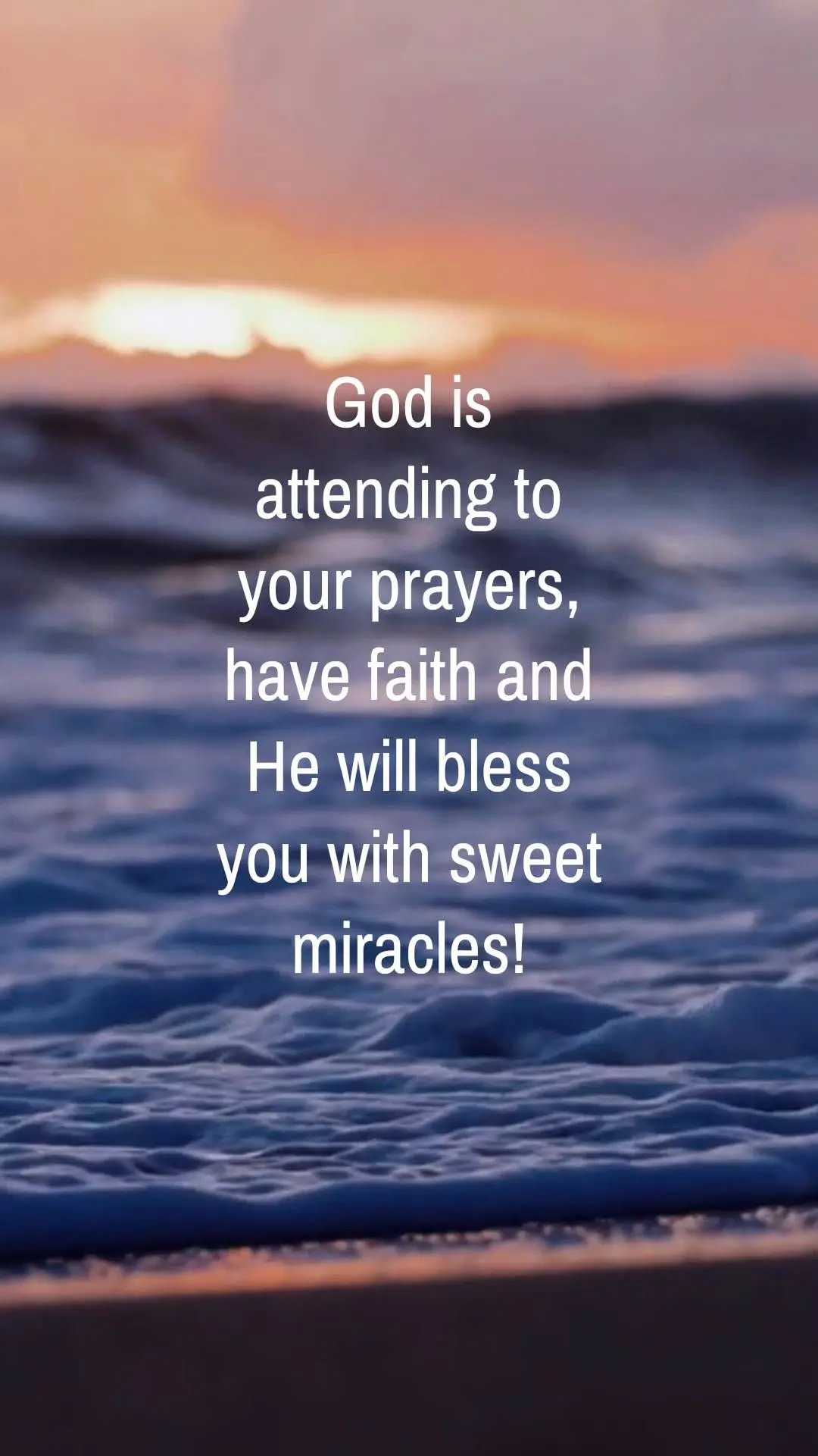 Deus está cuidando das suas preces, tenha fé e Ele te abençoará com lindos milagres!