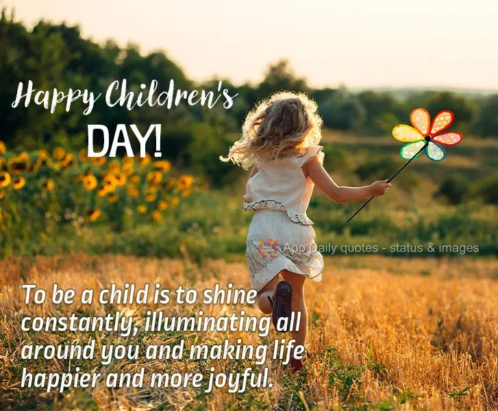 Ser criança é brilhar constantemente iluminando tudo ao seu redor deixando a vida mais feliz e mais alegre. Feliz dia das Crianças!