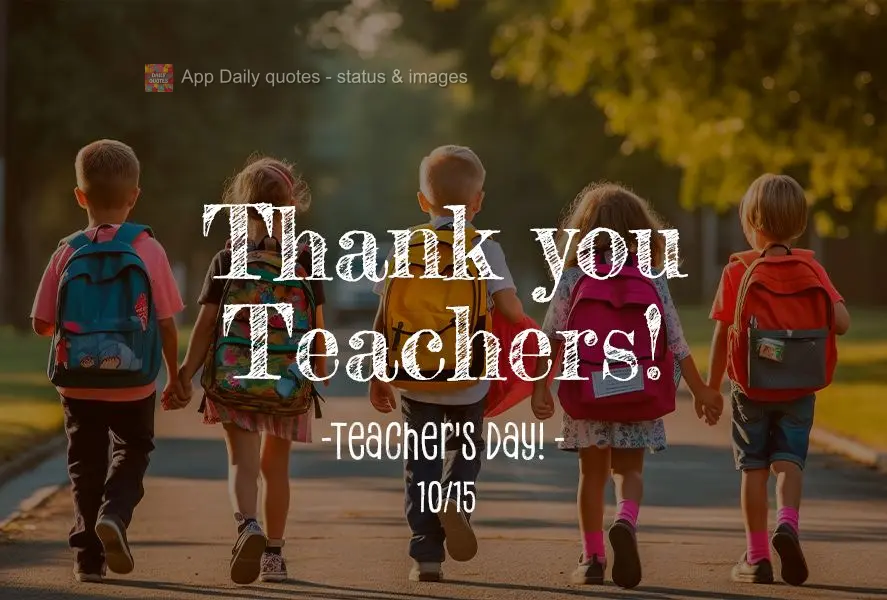 Obrigado Professores! Dia do Professor! 15/10