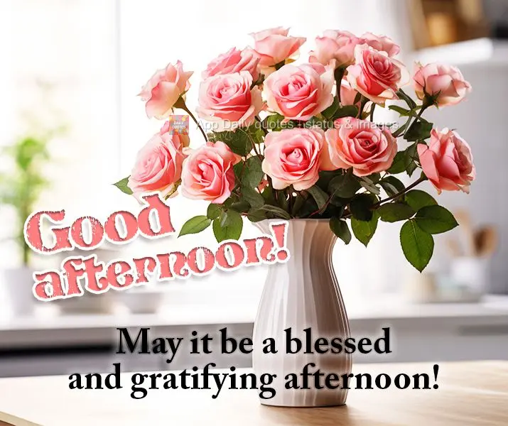 Que seja uma tarde abençoada e gratificante! Boa tarde!