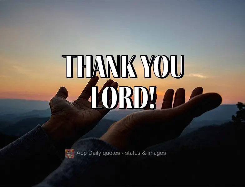 Thank you Lord!