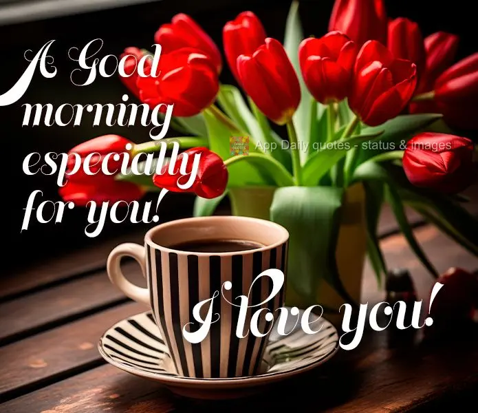 A Good morning especially for you! I love you!