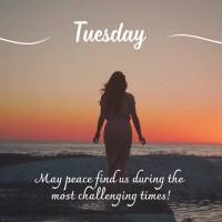 Que a paz nos encontre nas horas mais difíceis! Terça-feira!