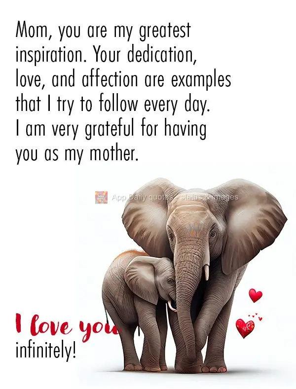 Mom, you are my greatest inspiration. Your dedication, love, and affection are examples that I try to follow every day. I am very grateful for having you...