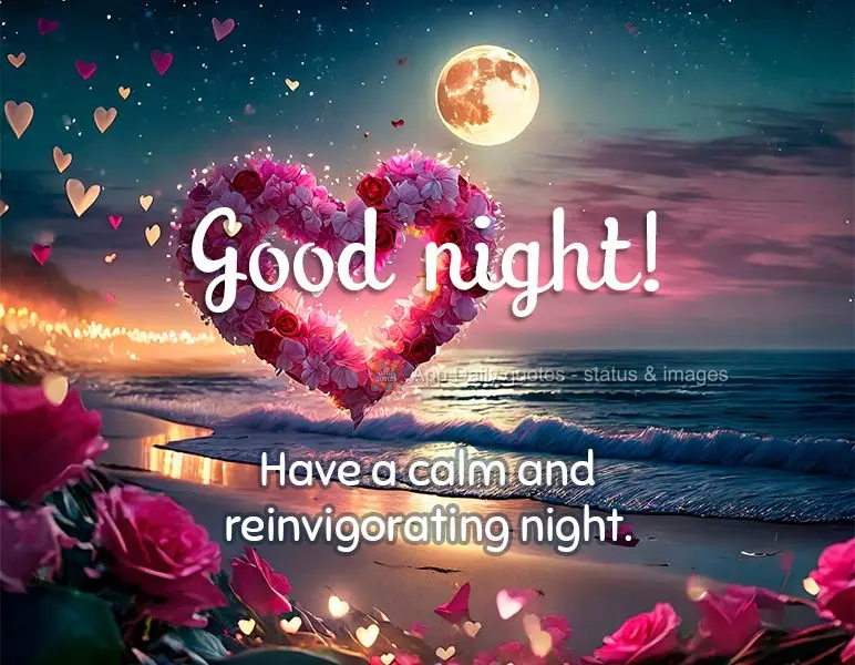 Have a calm and reinvigorating night. Good night!