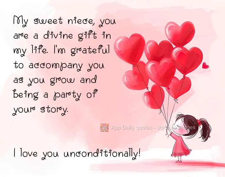 Minha doce sobrinha, você é um presente divino em minha vida. Sou grata por poder acompanhar seu crescimento e ser parte de sua história. Te amo incon...