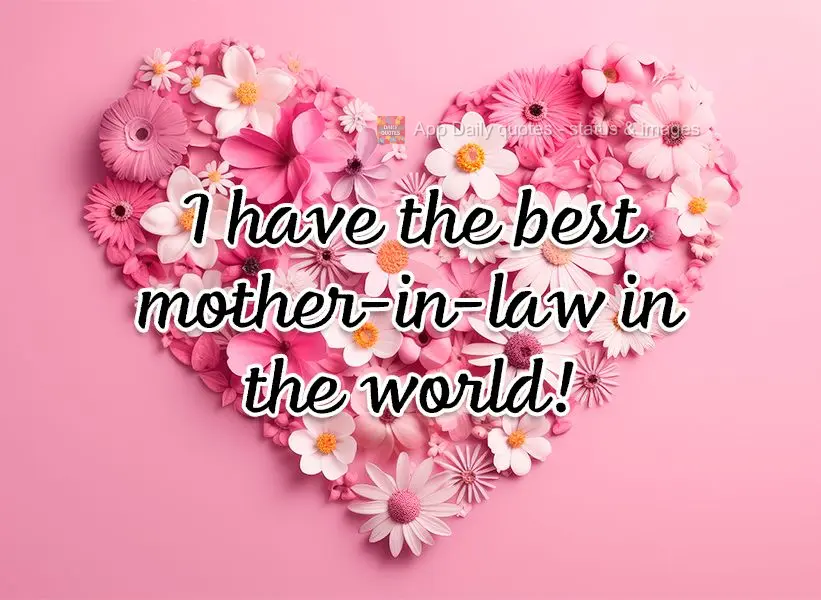 I have the best mother-in-law in the world!