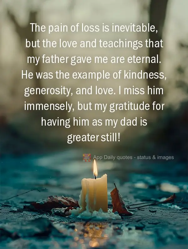 A dor da perda é inevitável, mas o amor e os ensinamentos do meu pai são eternos. Ele foi um exemplo de bondade, generosidade e amor. Minha saudade é...