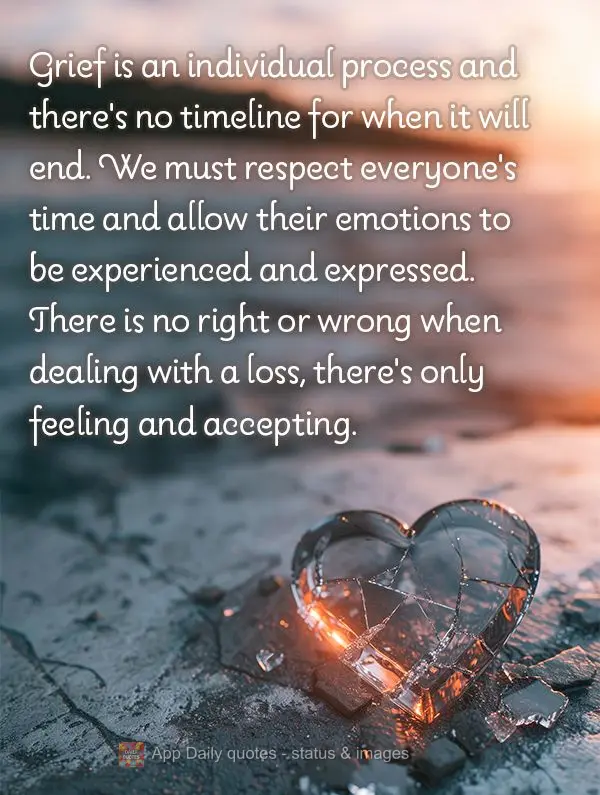 O luto é um processo individual e não há um prazo para que ele acabe. É preciso respeitar o tempo de cada um e permitir que as emoções sejam vivida...