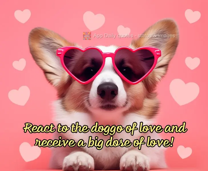 React to the doggo of love and receive a big dose of love!