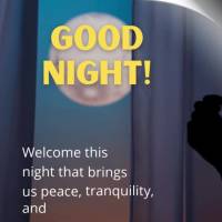 Dê boas vindas à esta linda noite que nos trás paz, tranquilidade e sonhos que torna tudo mais mágico e esperançoso de se viver! Boa noite!