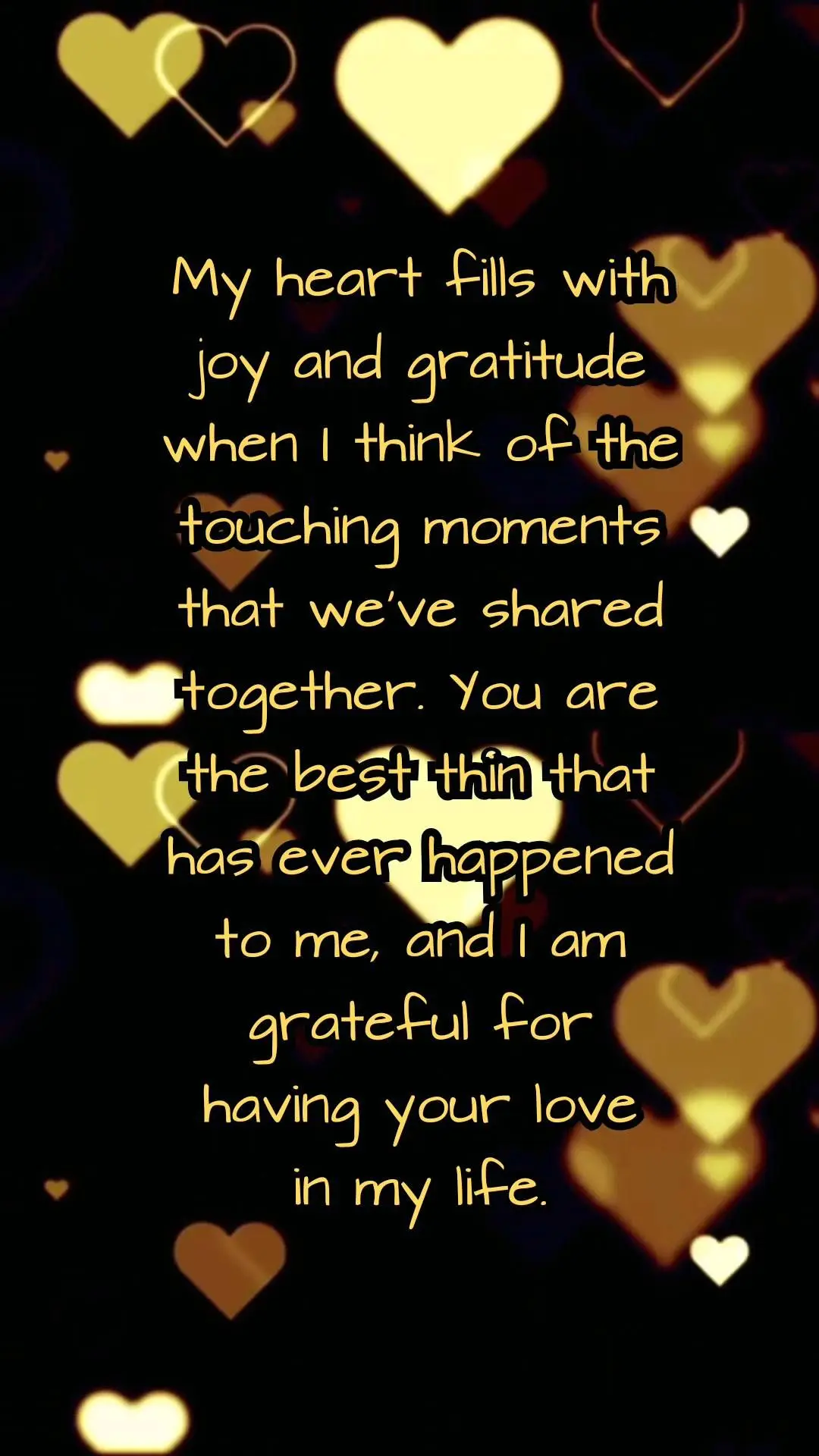 Meu coração se enche de alegria e gratidão quando lembro dos momentos tocantes que vivemos juntos. Você é a melhor coisa que já me aconteceu e sou ...